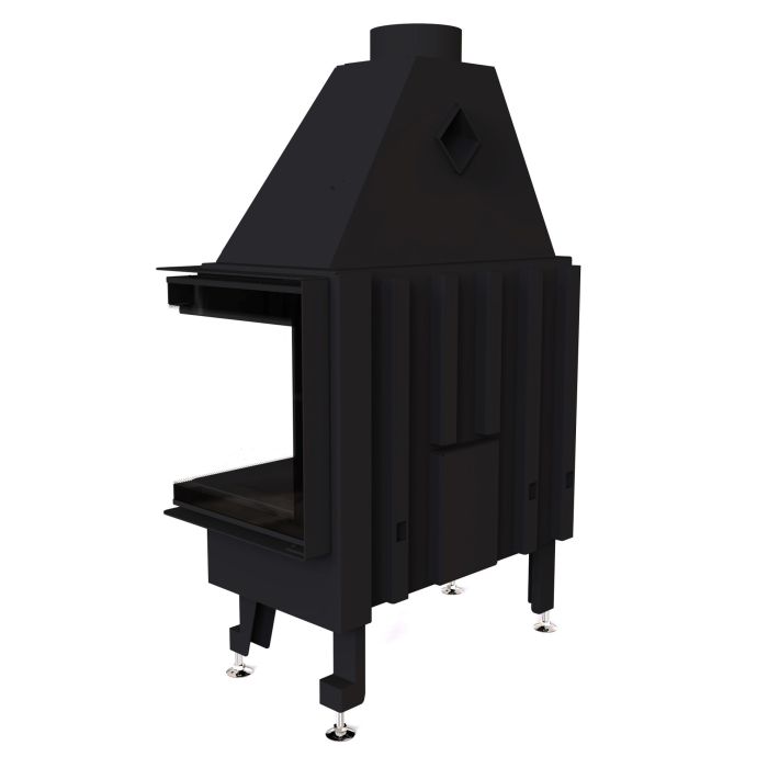 Камінна топка M-FIRE 80 (890/540) кутова права (17kW)