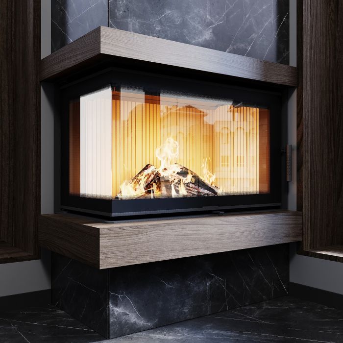 Камінна топка M-FIRE 80 (890/540) кутова ліва (17kW)