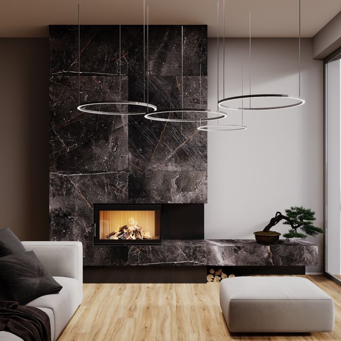 Камінна топка M-FIRE 80 (890/540) кутова права (17kW)
