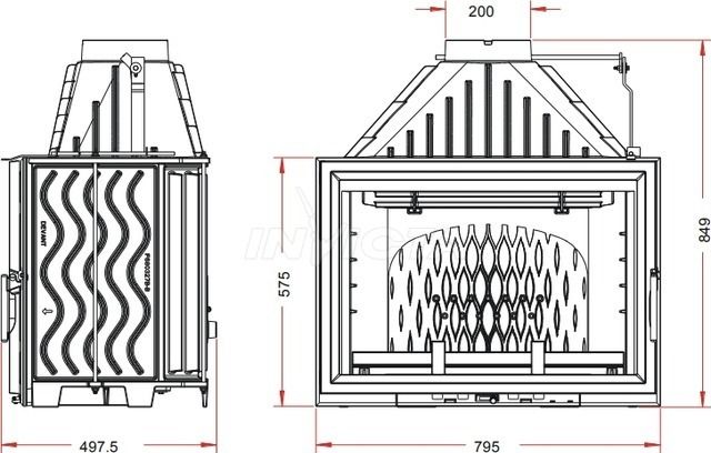 Камінна топка INVICTA 800 Grande Vision