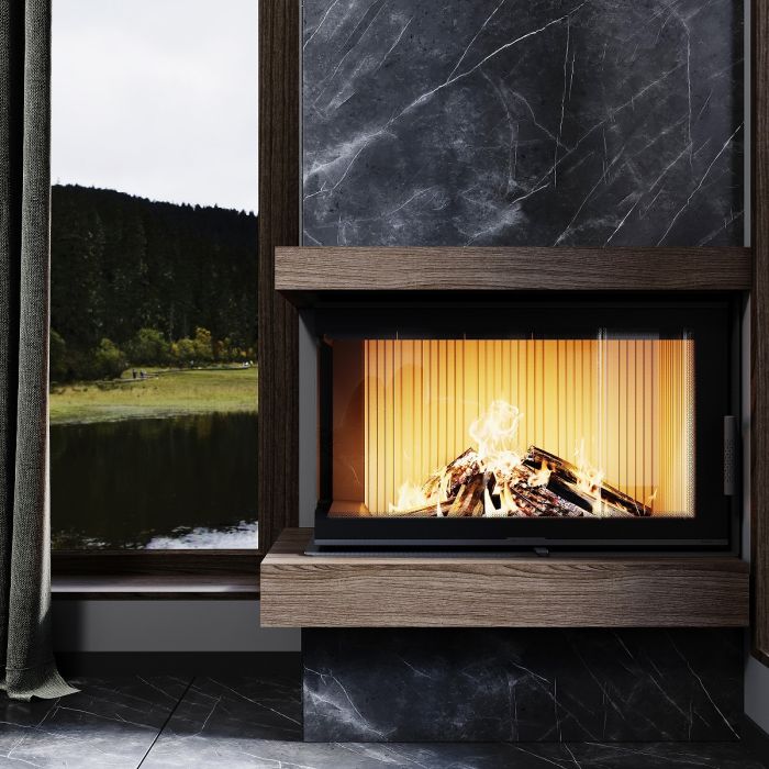Камінна топка M-FIRE 80 (890/540) кутова ліва (17kW)