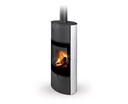 Сталева піч камін Romotop SONE G 01 A акумуляційна - кераміка з рельєфною структурою