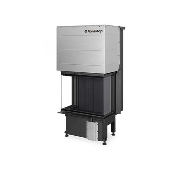 Камінна топка Romotop IMPRESSION C 2g L 80.61.34.21 - тристороння камінна топка з роздільним склом та підйомними дверцятами, темний шамот