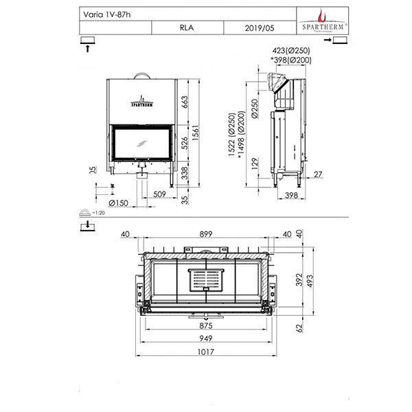 Камінна топка Spartherm Varia 1V-87h