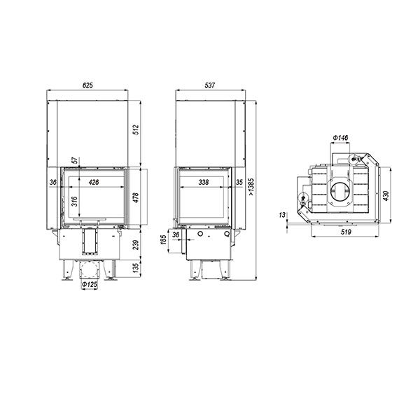 Камінна топка Defro Home INTRA XSM BP MINI G