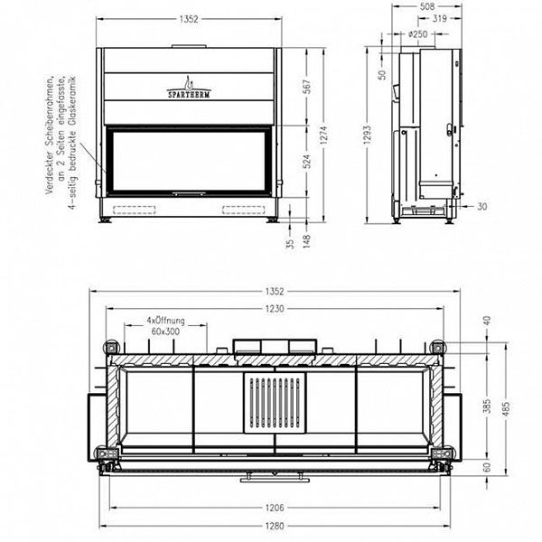 Камінна топка Spartherm Varia B-120h-4S
