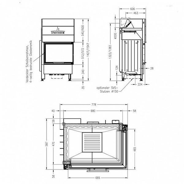 Камінна топка Spartherm Varia 2Rh-4S