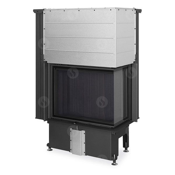 Камінна топка Romotop IMPRESSION R 2g L 71.60.34.21 - кутова правостороння топка з підйомними дверцятами та роздільним склом, темний шамот