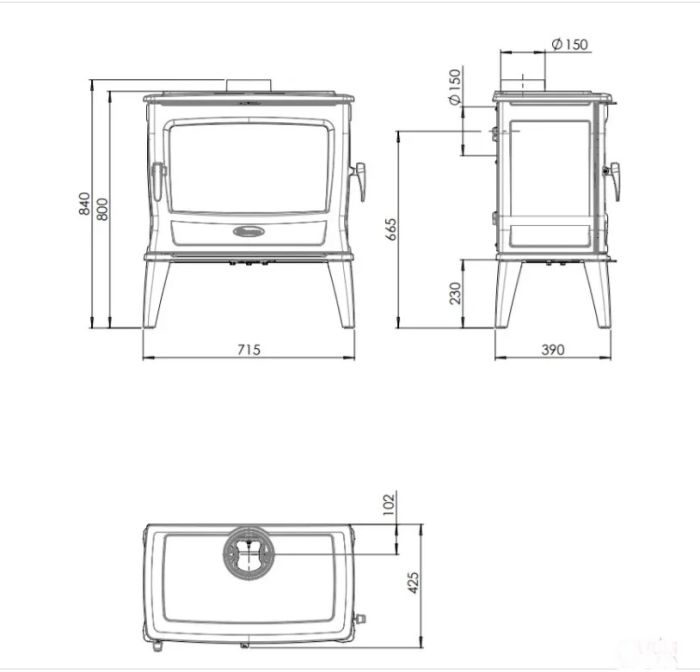 Піч-камін Dovre TAI 55 WD