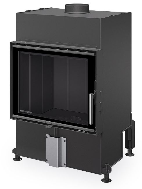 Камінна топка Romotop HEAT 4g 59.50.06 з прямим одинарним склом та темною камерою згоряння