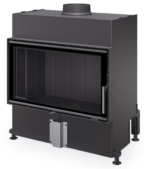 Камінна топка Romotop HEAT 4g 80.50.06 – конвекційна камінна топка з прямим склом і темною камерою згоряння