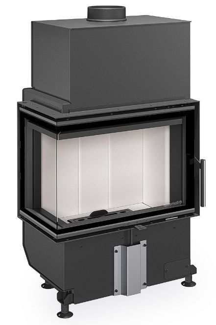 Камінна топка Romotop HEAT L 4g S 60.44.33.24 – лівостороння кутова топка з роздільним склом та світлою камерою згоряння