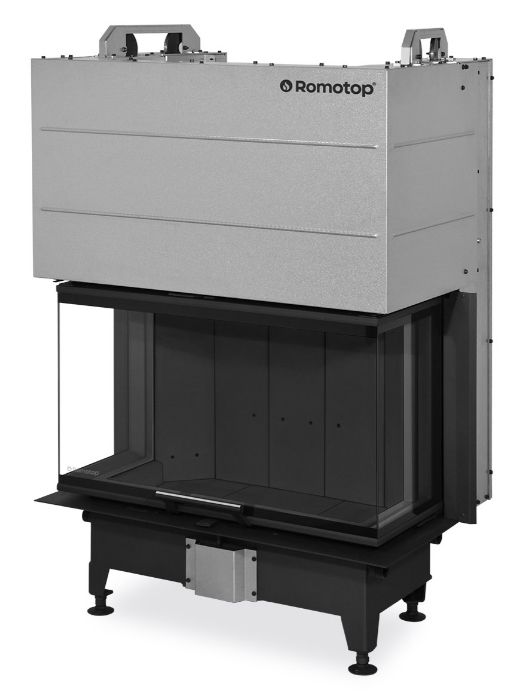 Камінна топка Romotop HEAT C 3g L 80.52.31.26 — тристороння топка з підйомними дверцятами та темною камерою згоряння