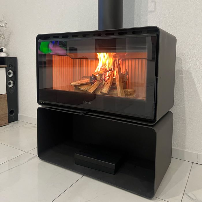 Піч сталева M-Fire Rodos з дровником (15kW)