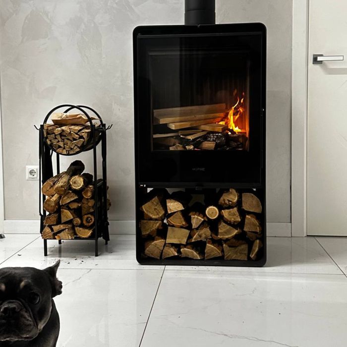 Піч сталева M-Fire Santorini з дровником (12kW)