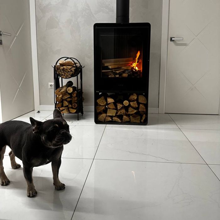 Піч сталева M-Fire Santorini з дровником (12kW)