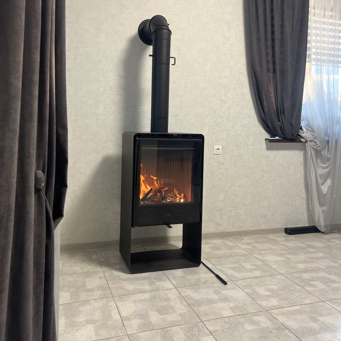 Піч сталева M-Fire Santorini з дровником (12kW)