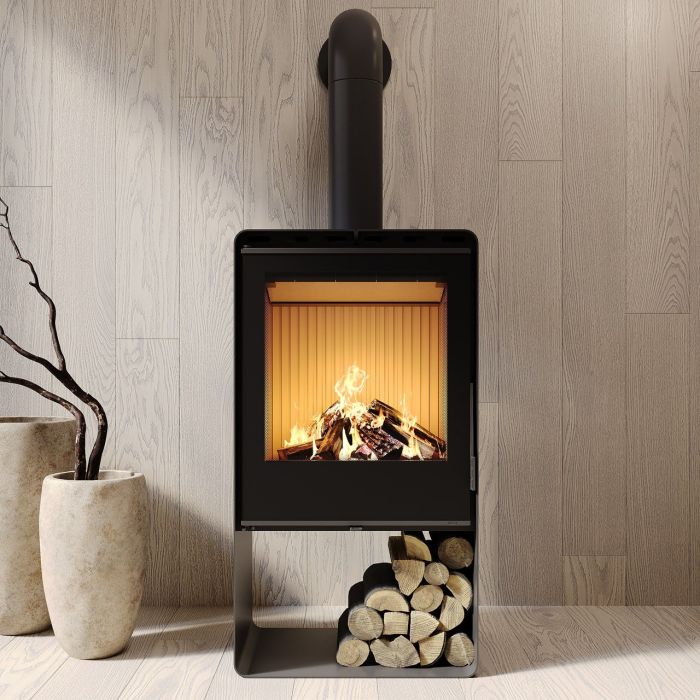 Піч сталева M-Fire Santorini з дровником (12kW)