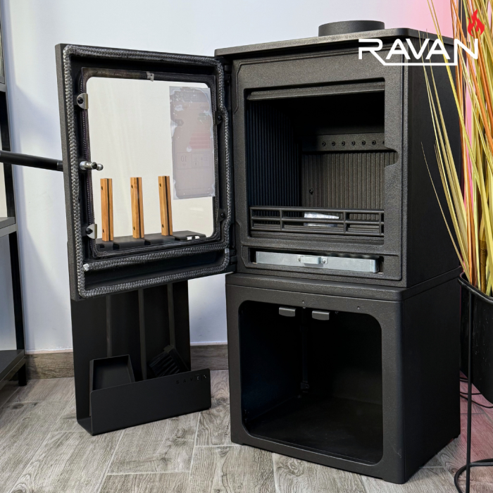 Чавунна піч Ravan Magic – потужна опалювальна піч із високоякісного чавуну, для будинку, дачі або заміського котеджу