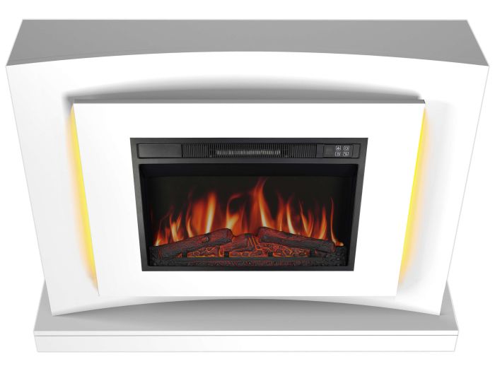 Камінокомплект зі світлодіодним підсвічуванням ArtiFlame LUCCA AF23S білий б'янко (зі звуком)