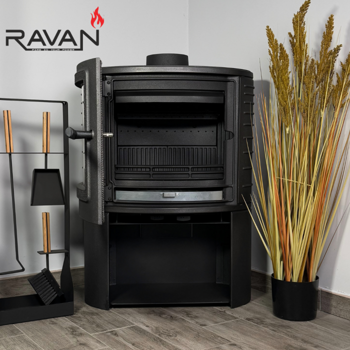 Чавунна піч Ravan Deluxe – потужна опалювальна піч із високоякісного чавуну, для будинку, дачі або заміського котеджу