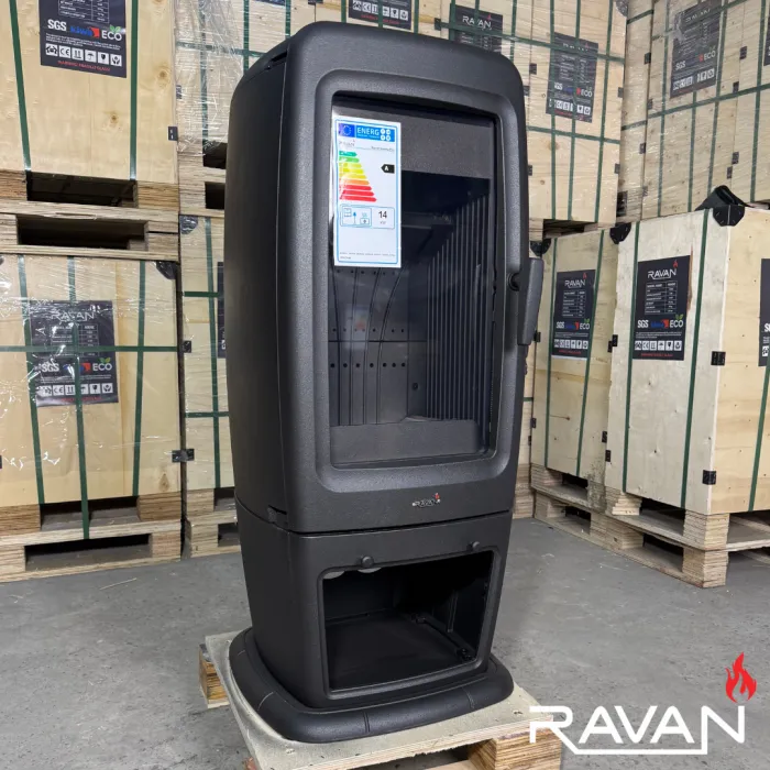 Чавунна піч Ravan Incorta Pro – потужна опалювальна піч із високоякісного чавуну, для будинку, дачі або заміського котеджу 14 кВт