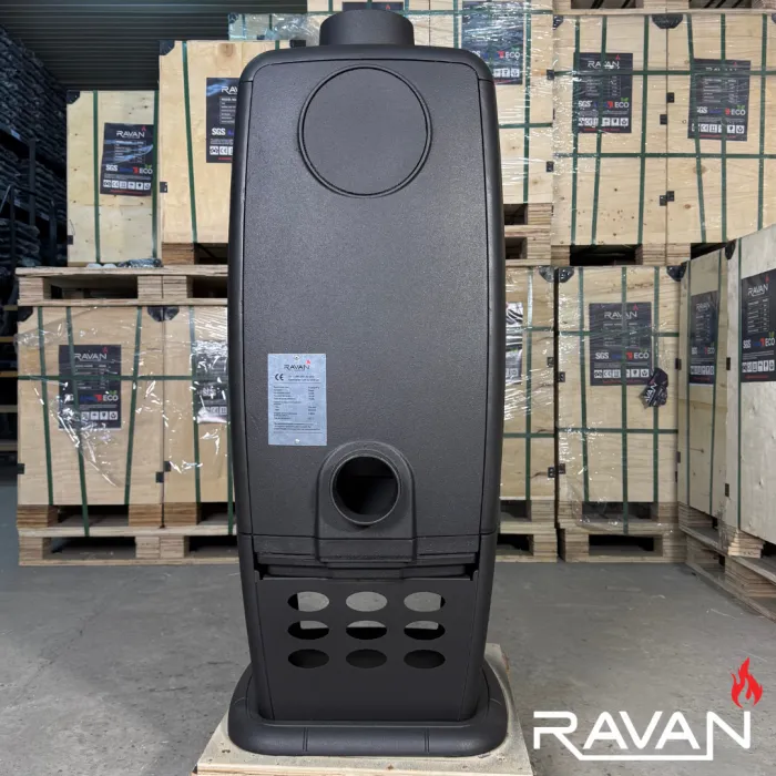 Чавунна піч Ravan Incorta Pro – потужна опалювальна піч із високоякісного чавуну, для будинку, дачі або заміського котеджу 14 кВт
